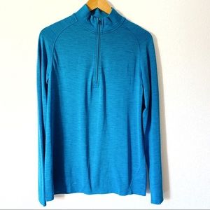 Lululemon Quarter Zip Training Shirt Blue Medium